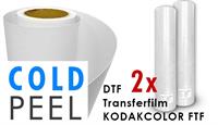 DTF Transferfilm KODACOLOR FTF, 2 Rollen a 0,6 x 100 m, Folie zur Transferherstellung über R2R DTG-Drucksysteme