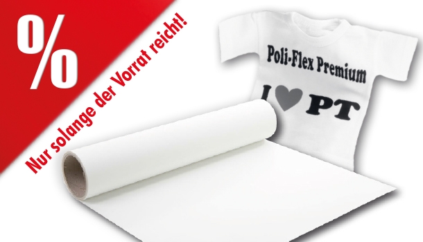 AKTIONSARTIKEL: Poli-Tape POLI-FLEX® PREMIUM weiß 401, Spleißware*, 0,5 x 25 m Rolle, Flexfolie