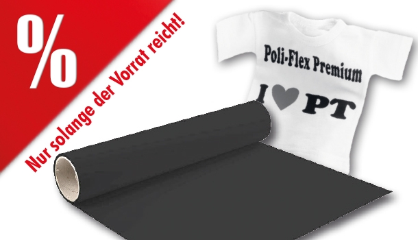 AKTIONSARTIKEL: Poli-Tape POLI-FLEX® PREMIUM schwarz 402, Spleißware*, 0,5 x 25 m Rolle, Flexfolie