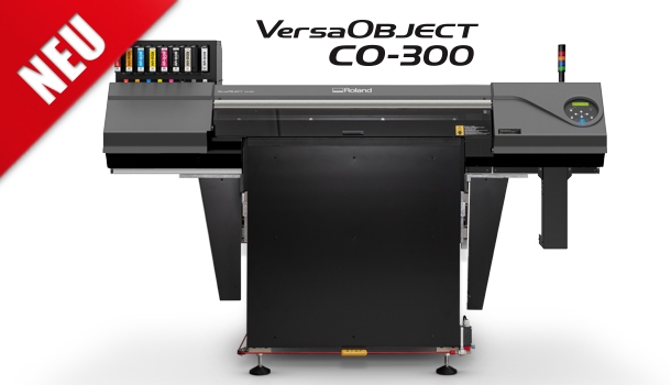Roland VersaOBJECT CO-300-F200, UV-Flachbettdrucker, Druckbereich max. 749 x 1500 x 200 mm