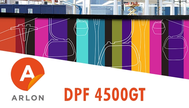 Arlon DPF4500GT Polymer kalandriert, 75µ, weiß glänzend (122), 1,37 x 1 m, Digitaldruckfolie, hellgrauer Kleber
