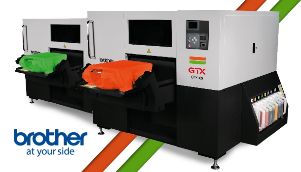 Textildrucker Brother GTX-600SB Extra Colors (orange & green), Digital-Direktdrucker (DTG) für helle und dunkle Textilien