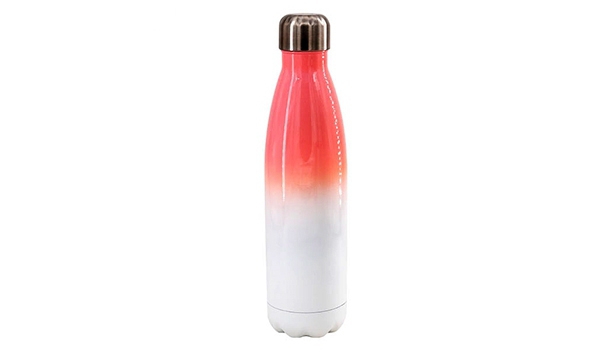 Edelstahl-Vakuumflasche in Bowlingform, 0,50 l, Farbverlauf pink, D: ca. 70 mm, H: ca. 275 mm
