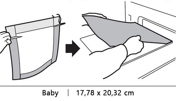 Palettenbezug Baby 17,78 x 20,32 cm (Baby Platen) für Brother GT 341/361/381/541/782, selbstklebend